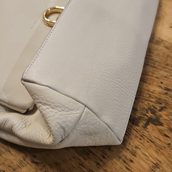 VINCE CAMUTO Plum White Pebbled Leather Shoulder Bag NWOT - Picture 11 of 11